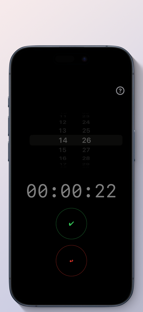 Earphone only alarm - 어두운 모드 인터페이스의 이어폰 전용 알람 앱 카운트다운 타이머 화면