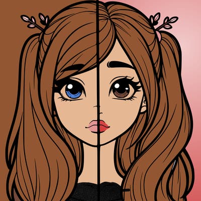 realistic girl split