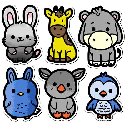 cute animal stickers