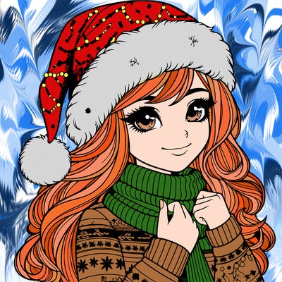 realistic christmas girl