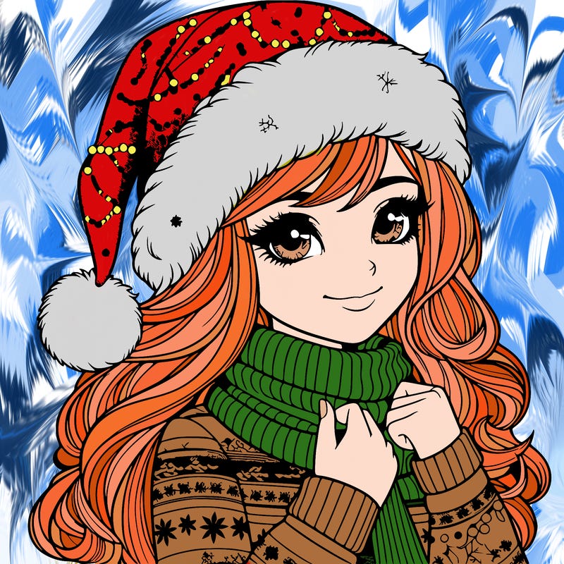 realistic christmas girl