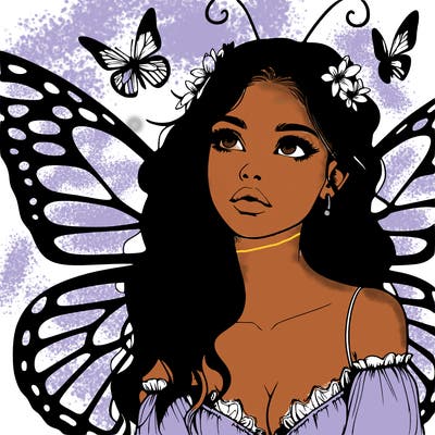 butterfly fairy realistic girl