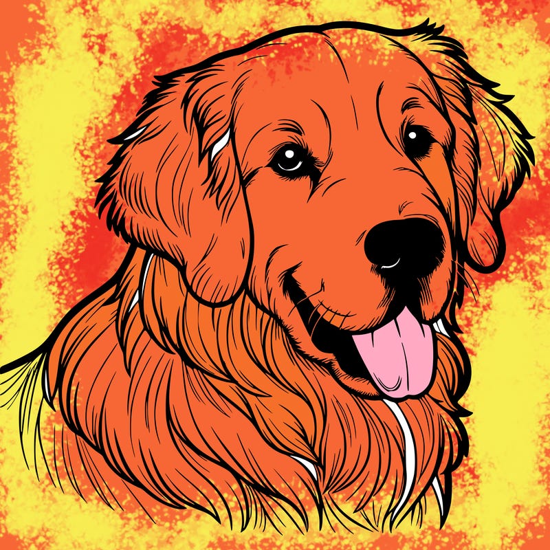 realistic golden retriever