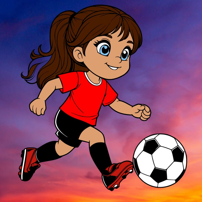 girl that plays soccer realistic