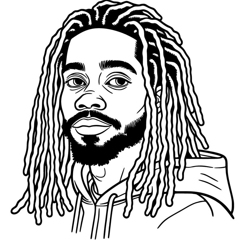 man with dreads