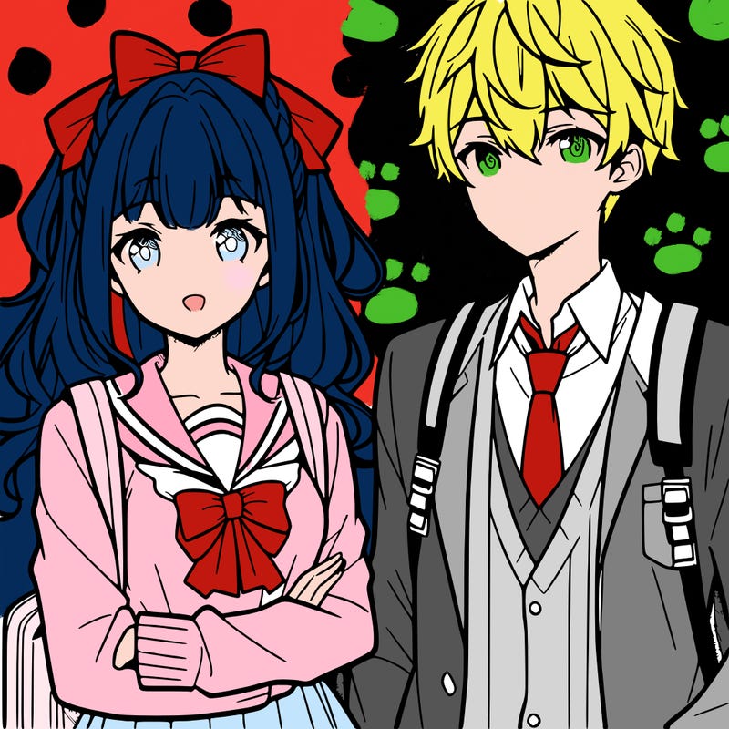 anime girl and boy