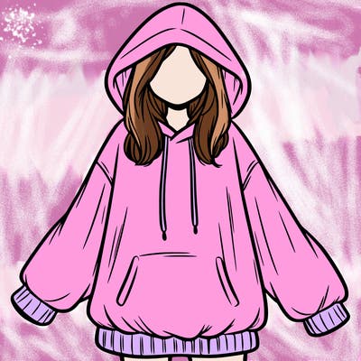 girl in oversized hoodie