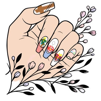 nails with french tip