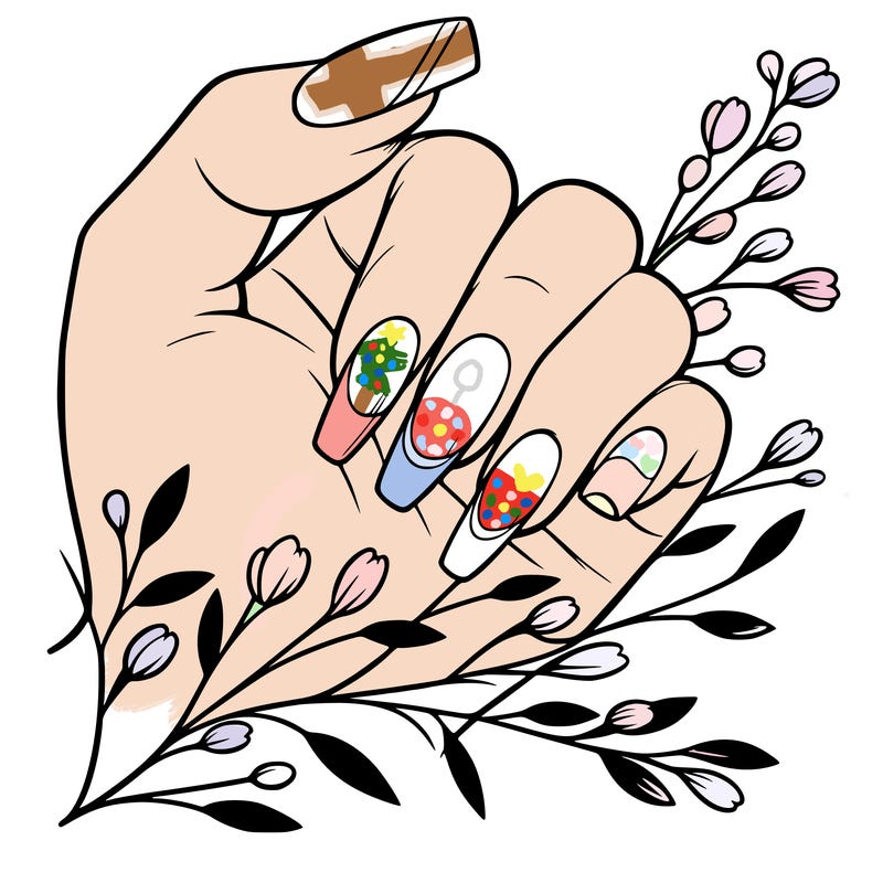 nails with french tip