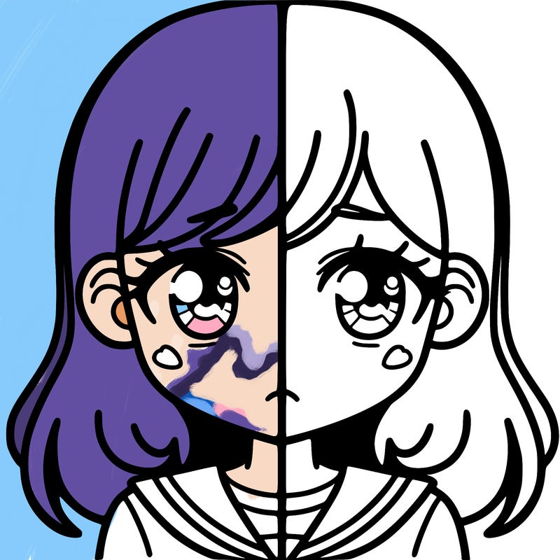 a split of a girl