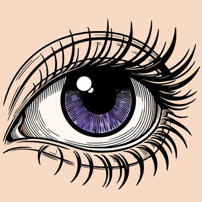 blank realistic eye