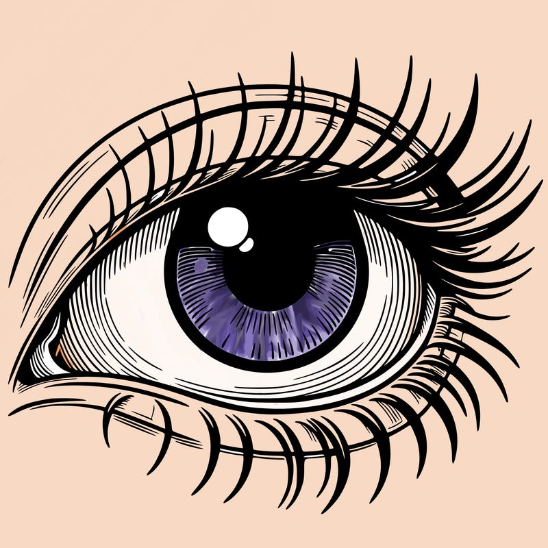 blank realistic eye