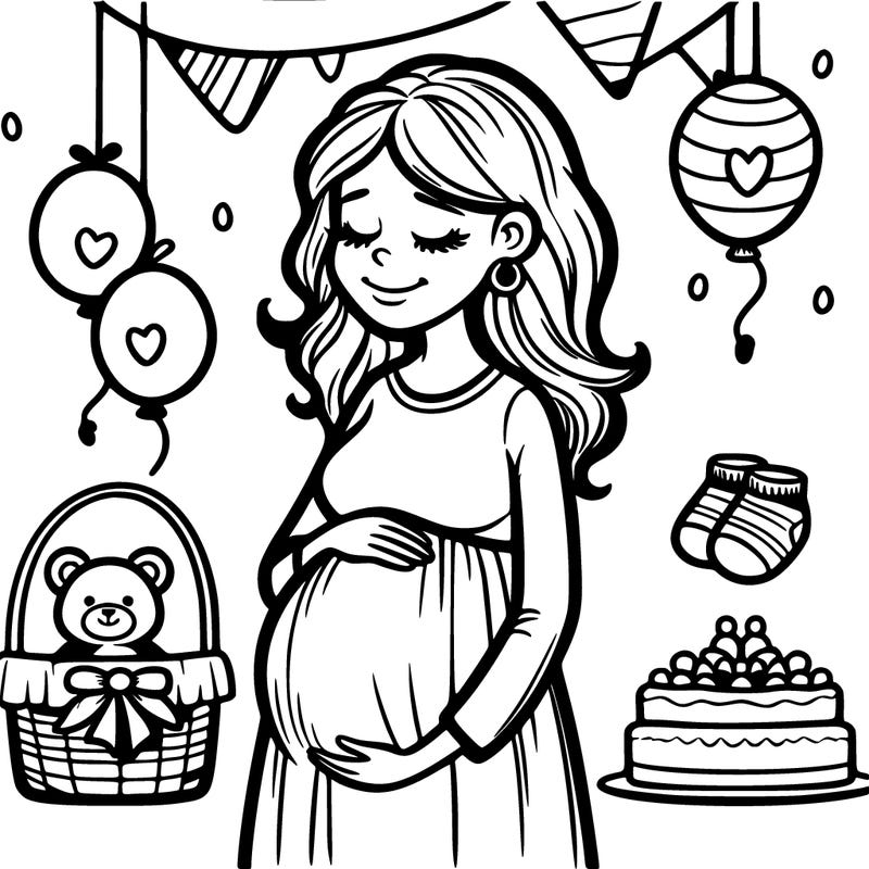 pregnant women at her baby shower