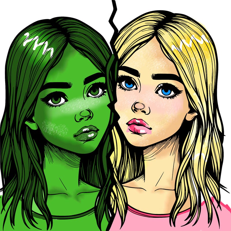 realistic girl split