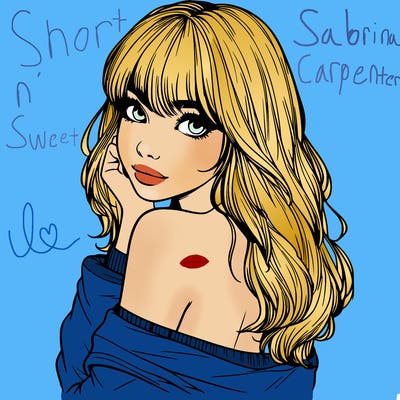 realistic girl with bangs looking over her shoulder