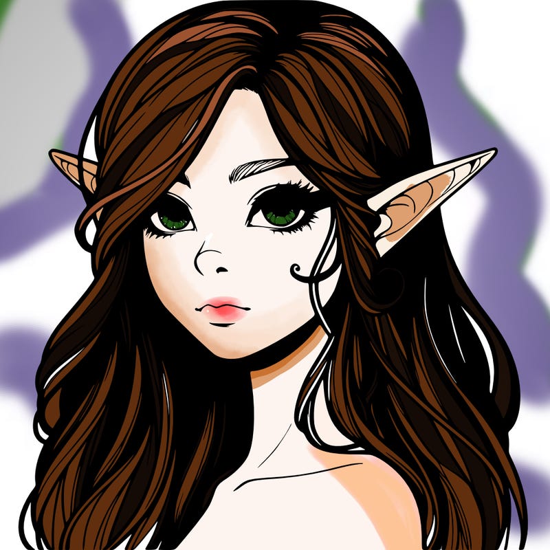 elf girl realistic dark fantasy