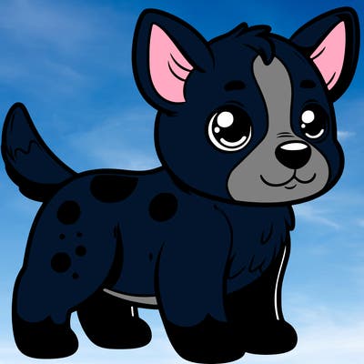 a blue cattle dog cute