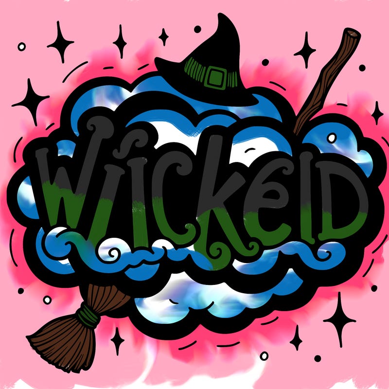 wicked in bubble letters