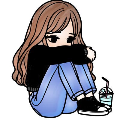 a girl  after a breakup