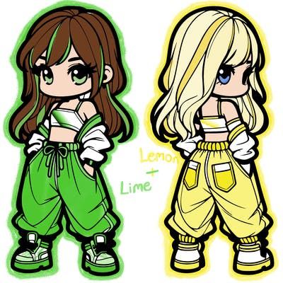 girl in crop top and baggy pants