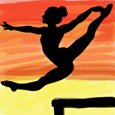 realistic professional gymnast