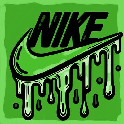 dripping nike logo