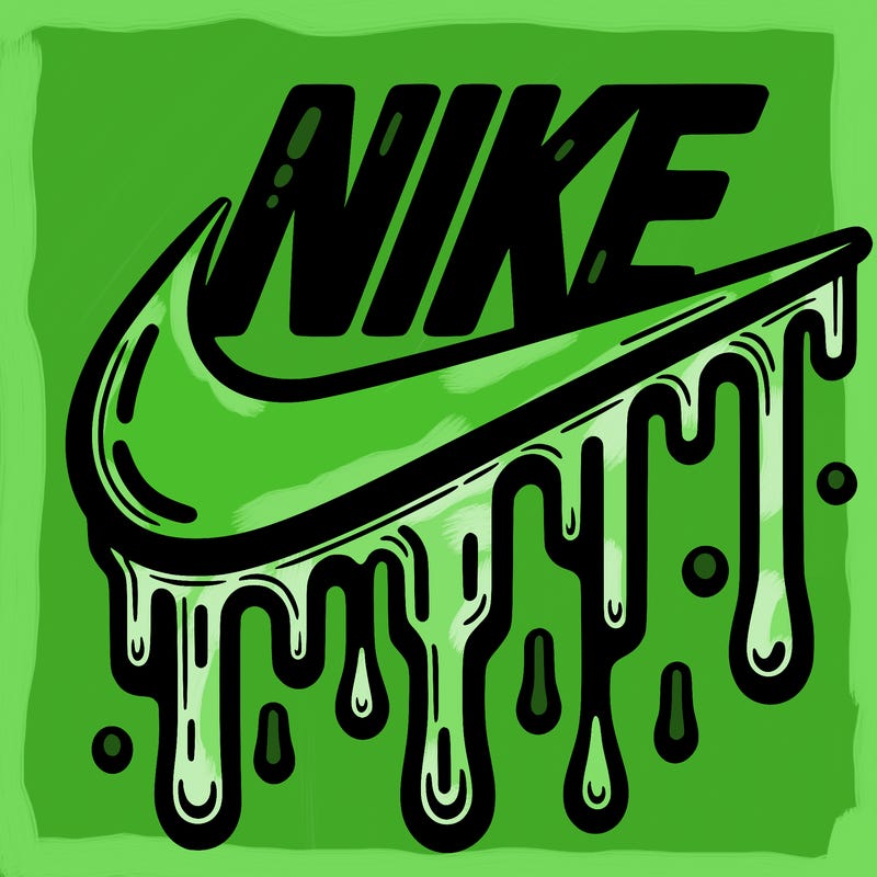 dripping nike logo
