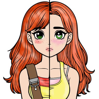 realistic girl split