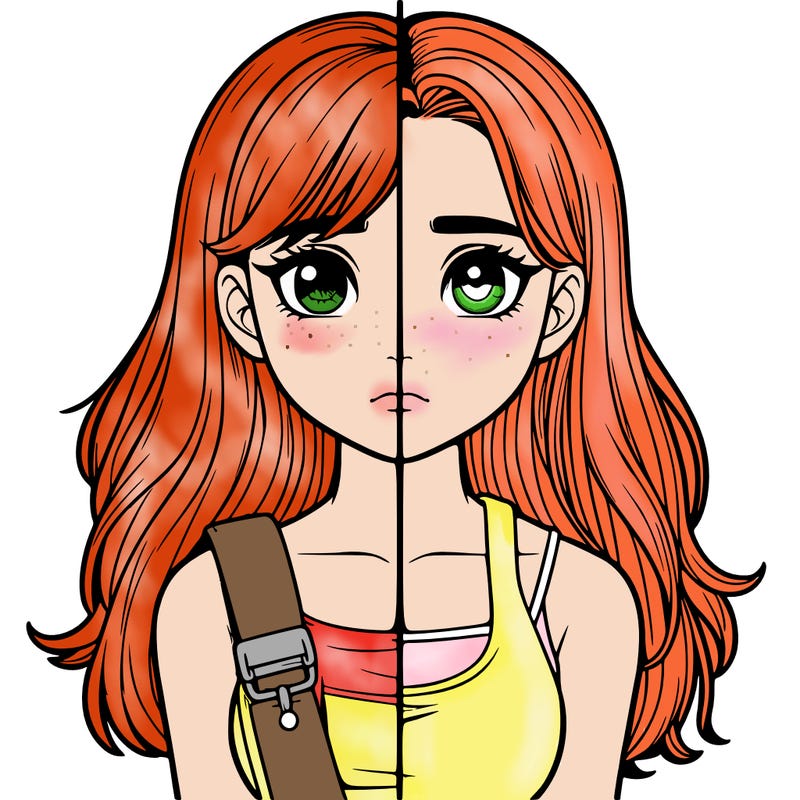 realistic girl split