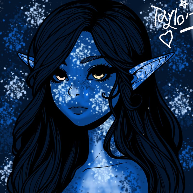 elf girl realistic dark fantasy