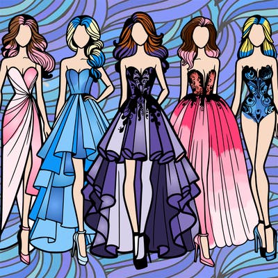 fashion models dresses