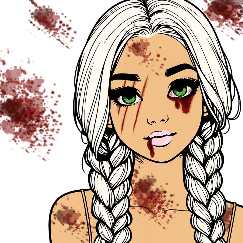 realistic girl with braids