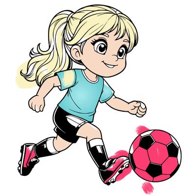 girl that plays soccer realistic