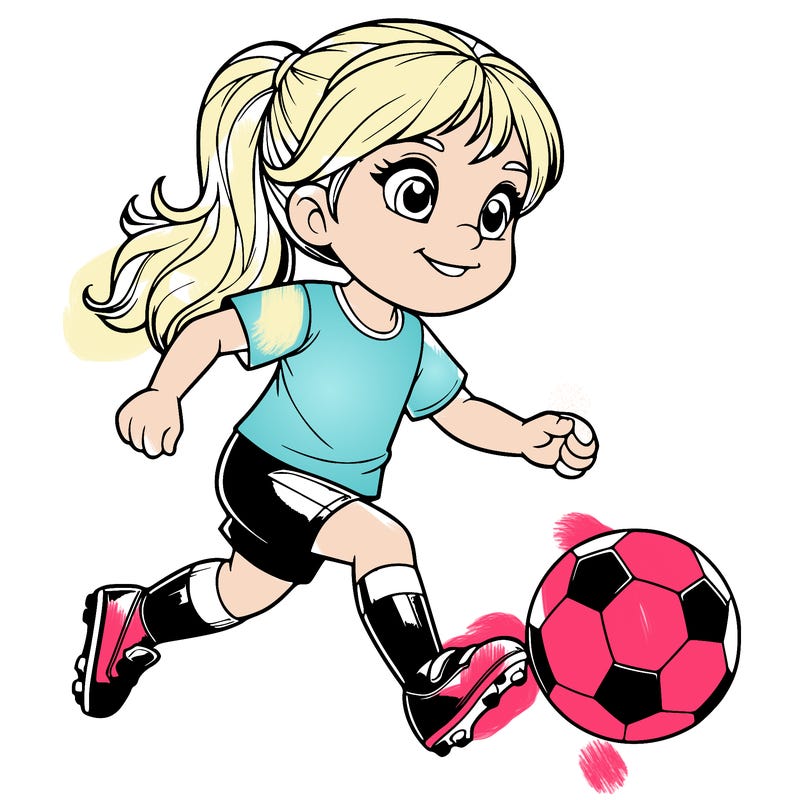 girl that plays soccer realistic