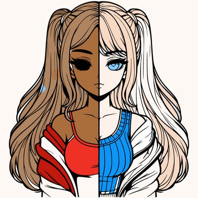 realistic girl split