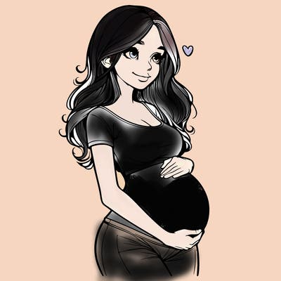 realistic pregnant girl