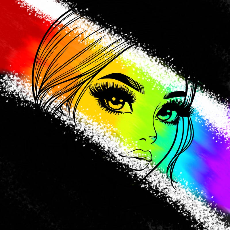 realistic girl with lashes