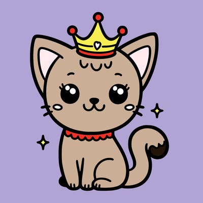 cat with crown