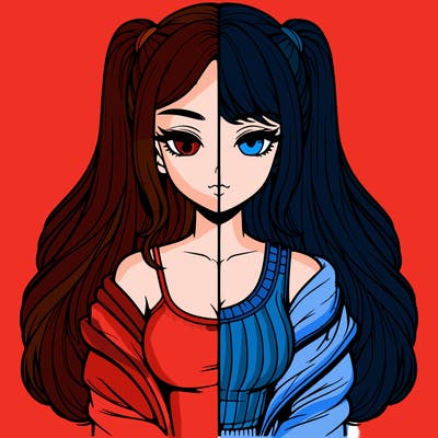 realistic girl split