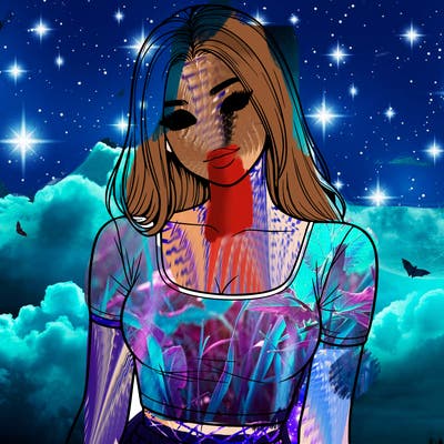realistic girl with crop top