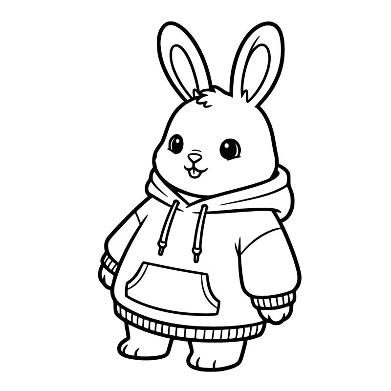 bunny with a sweatshirt