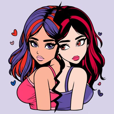 realistic girl split