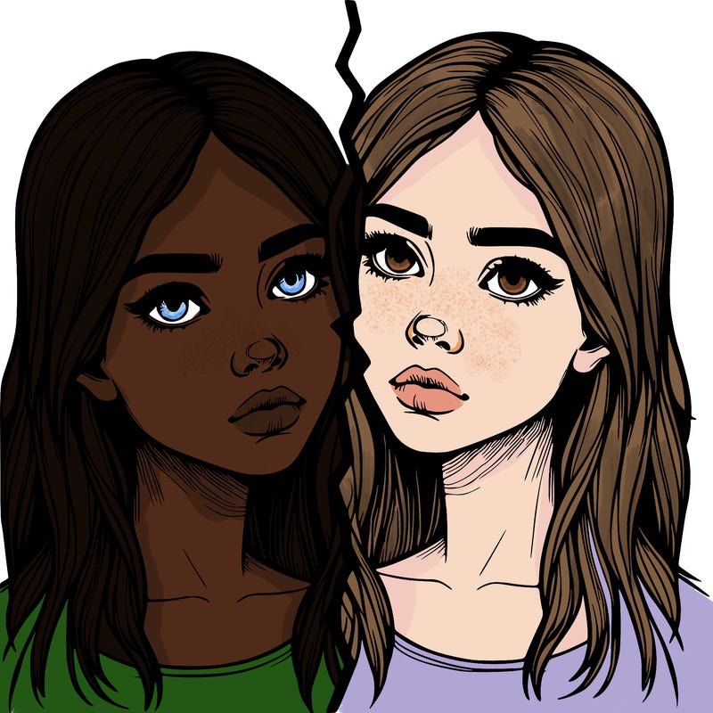 realistic girl split