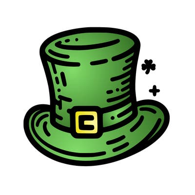 st patrick hat with thin lines