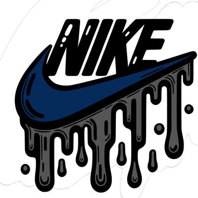 dripping nike logo