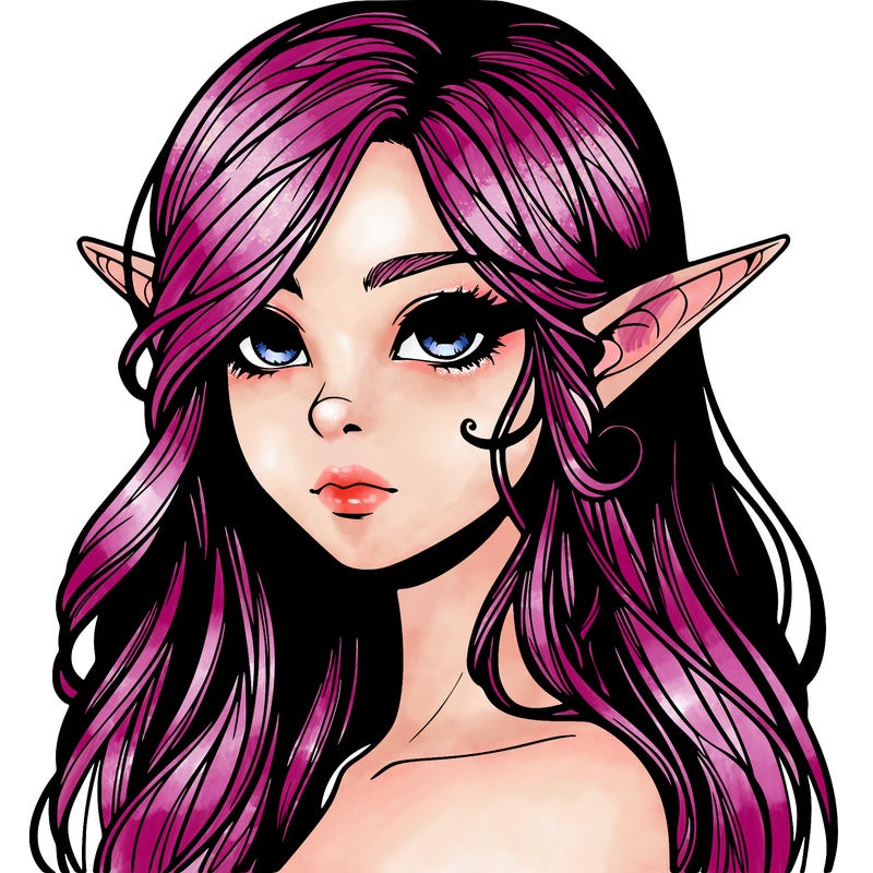 elf girl realistic dark fantasy