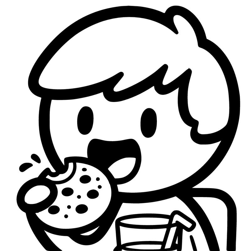 person eating cookie