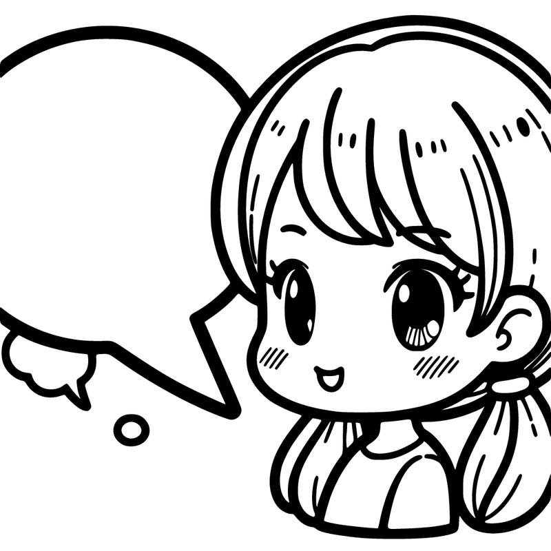 girl speaking speech bubble