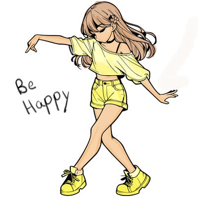 realistic girl danceing