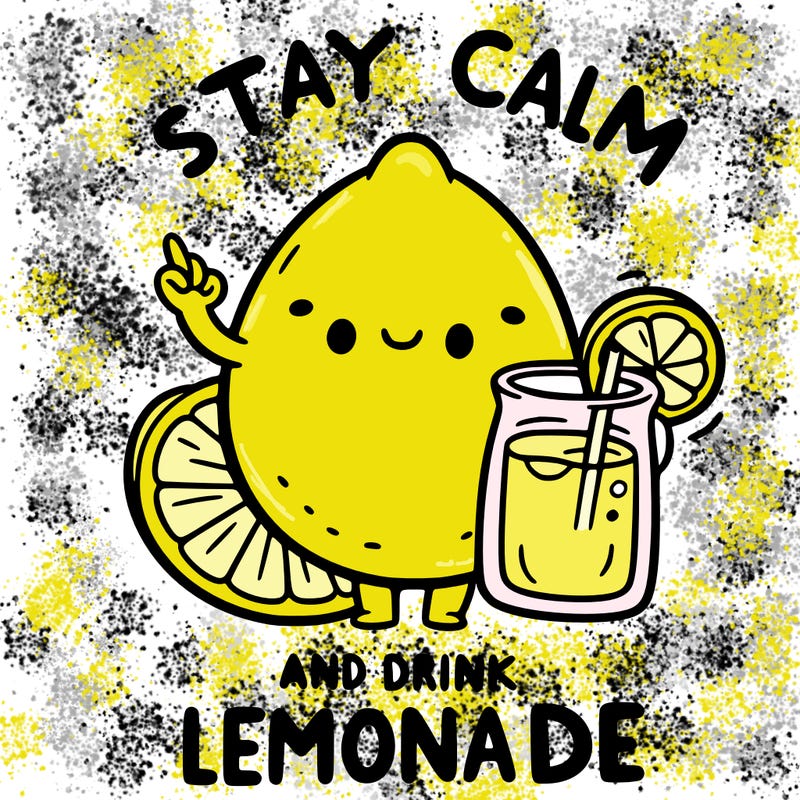 stay calm and drink lemonade